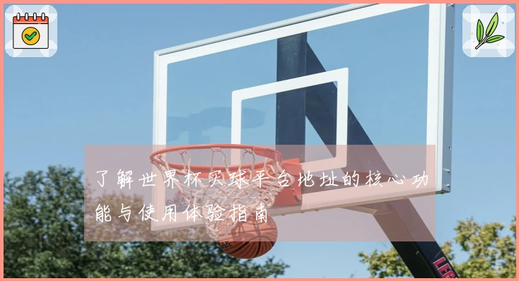 了解世界杯买球平台地址的核心功能与使用体验指南